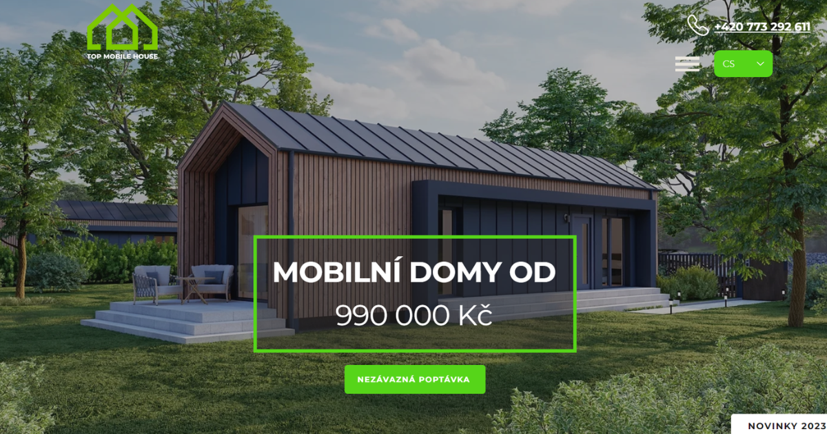 Ukázka webu Top Mobile House